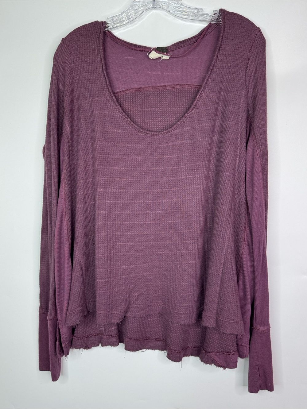 We The Free Malibu Thermal Purple Long Sleeve Shirt Size Large